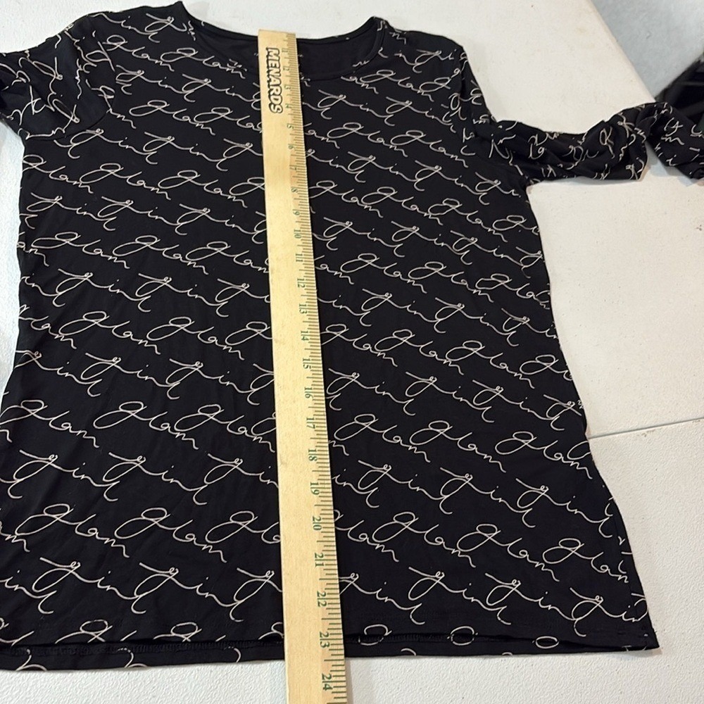 Chicos The Ultimate Tee Long Sleeve TShirt Womens Size 0 (Small 4) Black - Picture 6 of 8